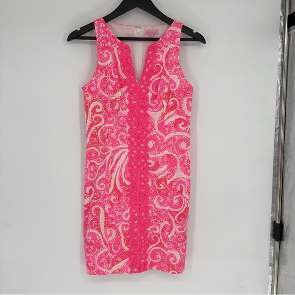 Lilly Pulitzer Ryder Pink Pout PBJ Print Shift Dress Sz 0 - Picture 2 of 8